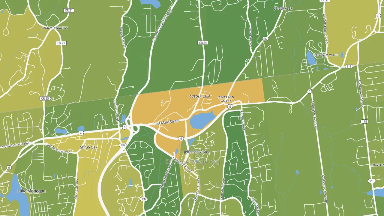 Jefferson Valley, NY Map of Vandalism Rates