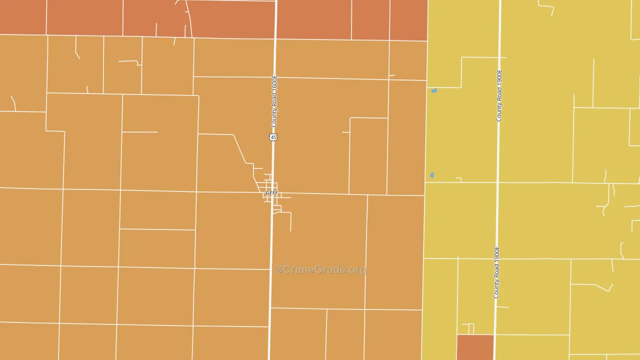 Jeffersonville, IL Map of Vandalism Rates