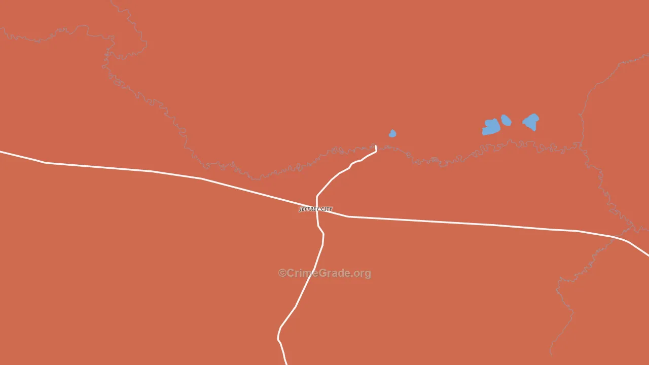 Jeffrey City, WY Map of Vandalism Rates
