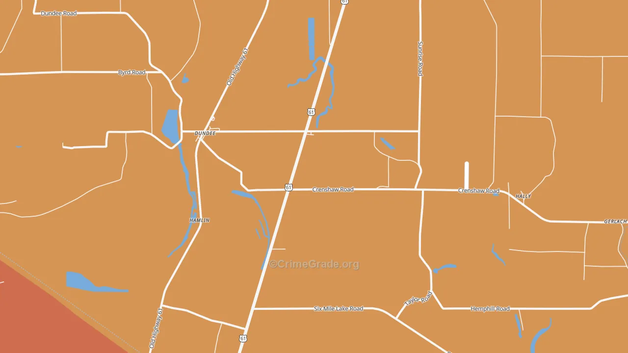Jeffries, MS Map of Vandalism Rates