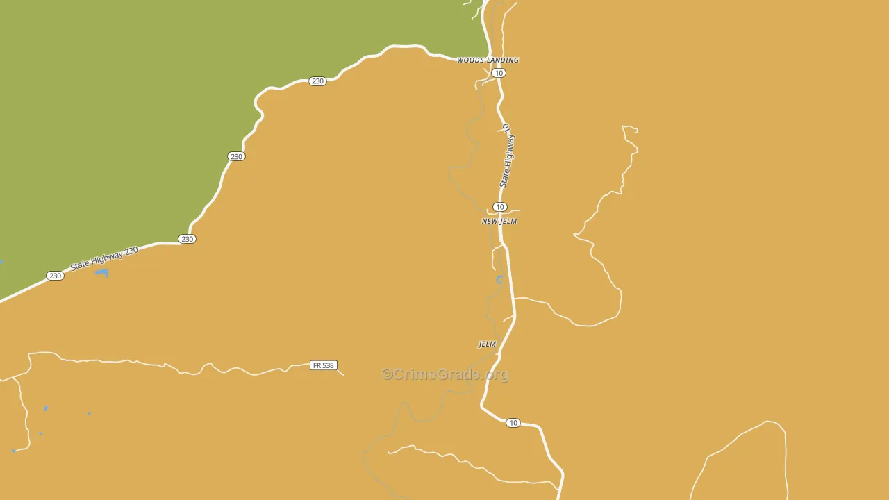 Jelm, WY Map of Vandalism Rates