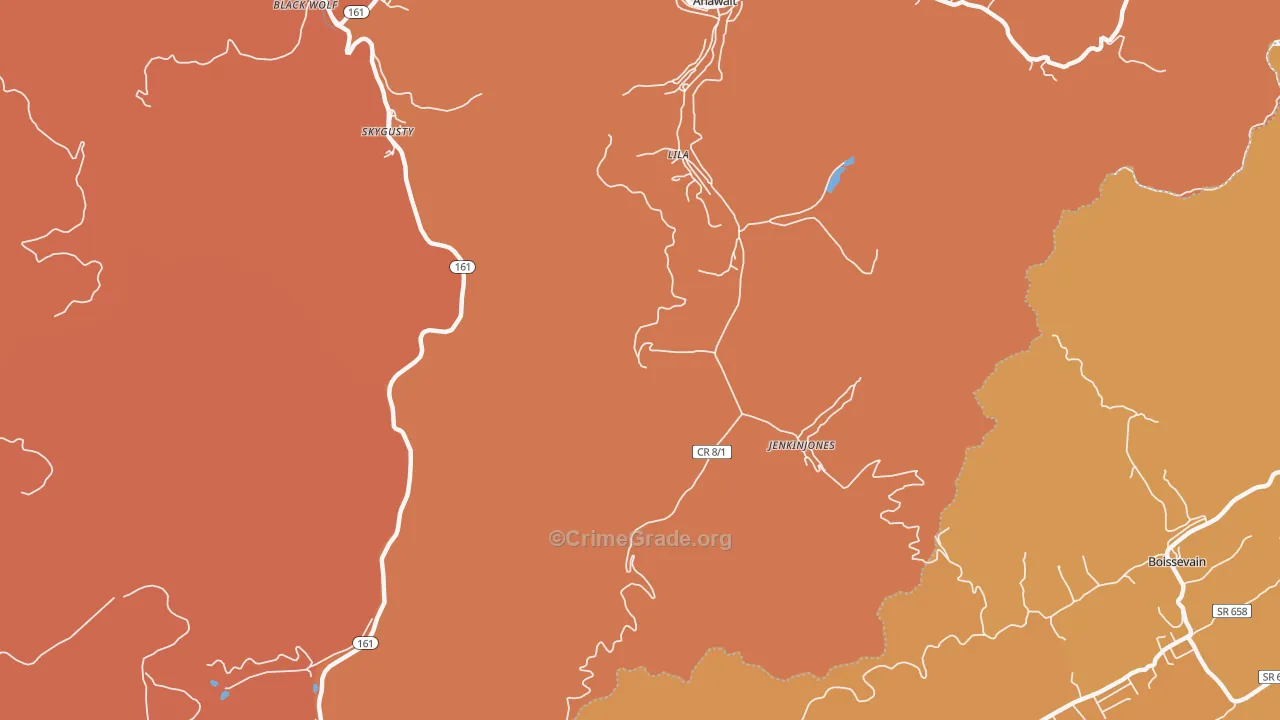 Jenkinjones, WV Map of Vandalism Rates