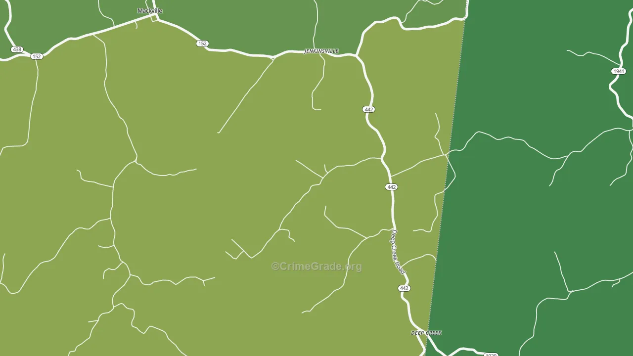 Jenkinsville, KY Map of Vandalism Rates