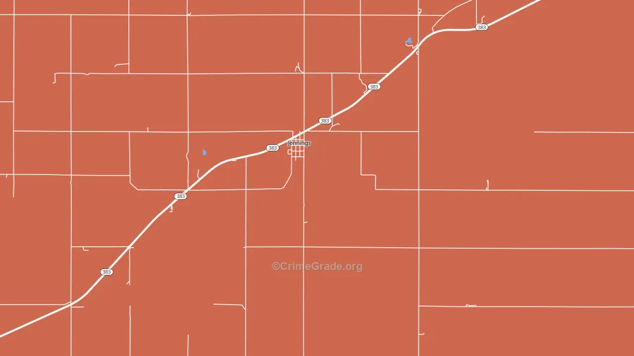 Jennings, KS Map of Vandalism Rates