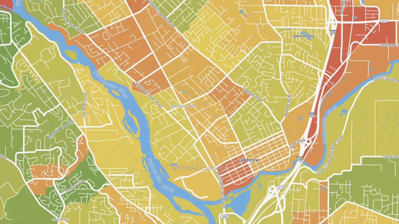 Jennings Lodge, Portland, OR Map of Vandalism Rates