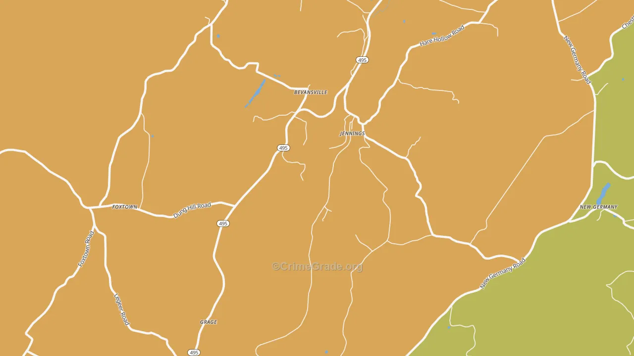 Jennings, MD Map of Vandalism Rates