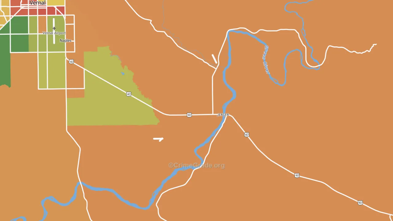 Jensen, UT Map of Vandalism Rates