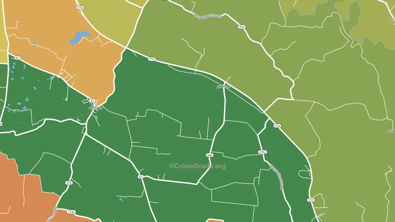 Jericho, KY Map of Vandalism Rates