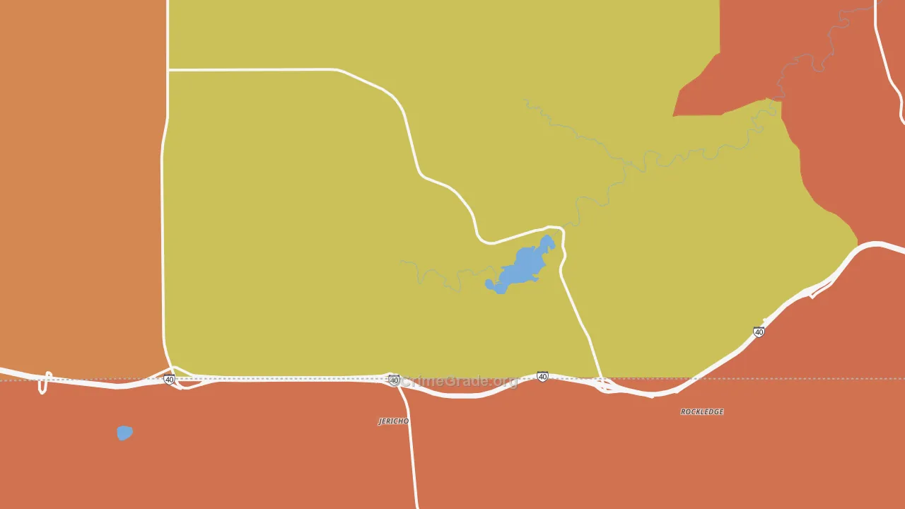Jericho, TX Map of Vandalism Rates