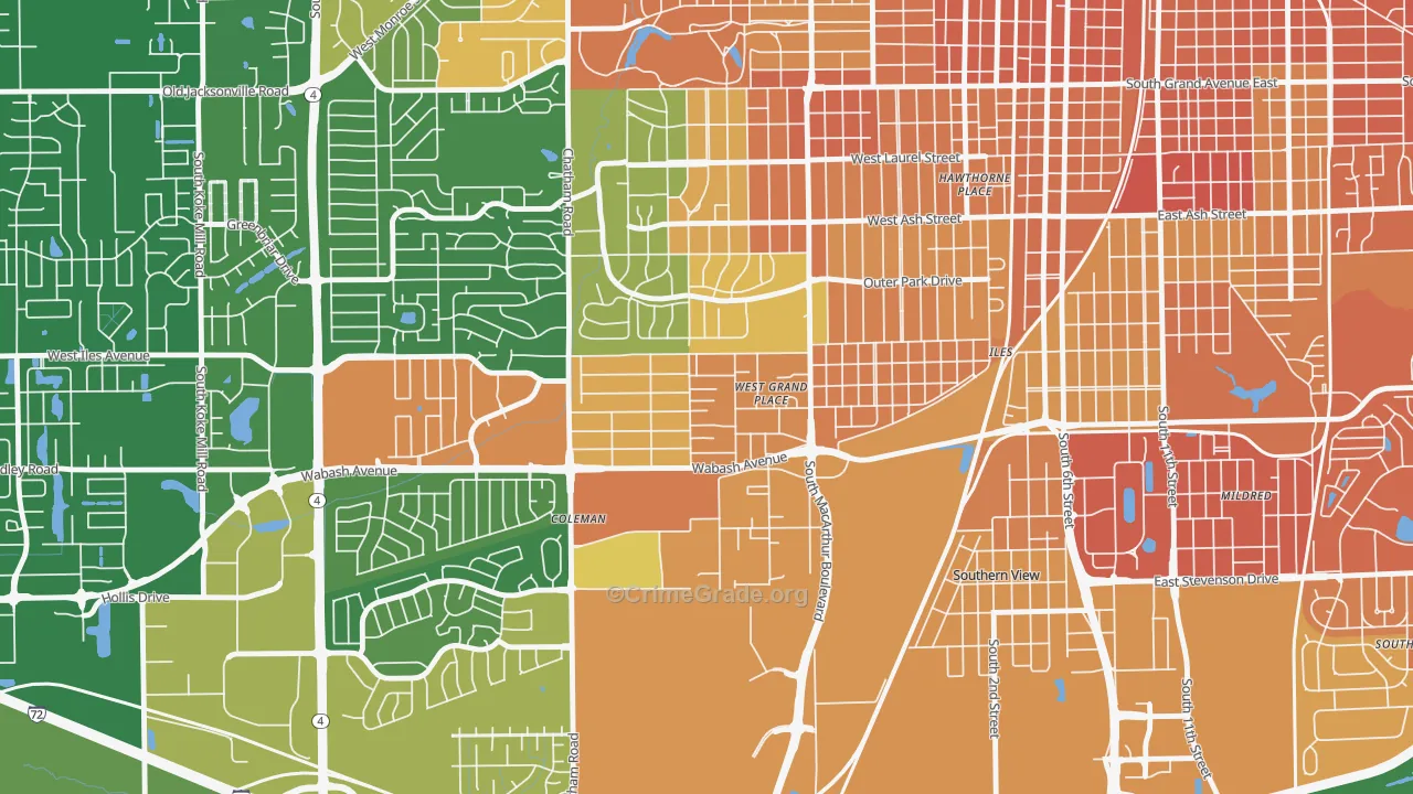 Jerome, IL Map of Vandalism Rates