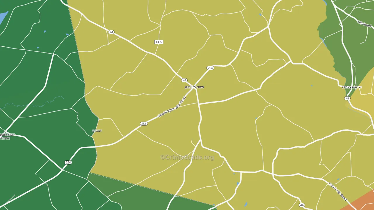 Jerseytown, PA Map of Vandalism Rates