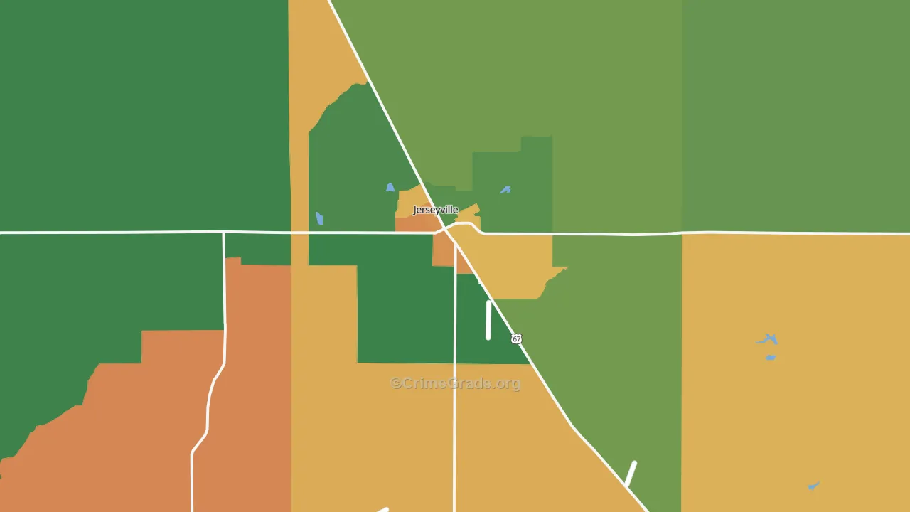 Jerseyville, IL Map of Vandalism Rates