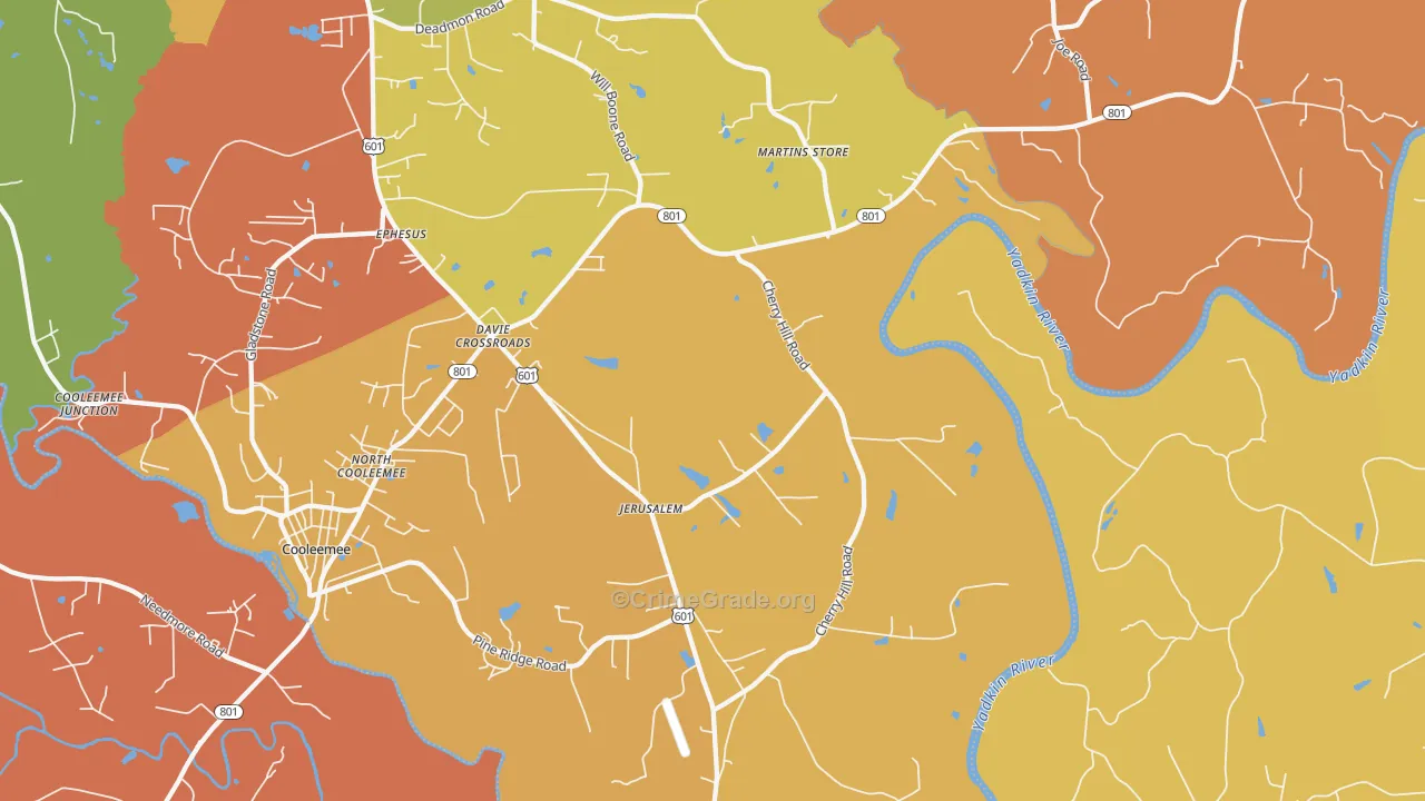 Jerusalem, NC Map of Vandalism Rates