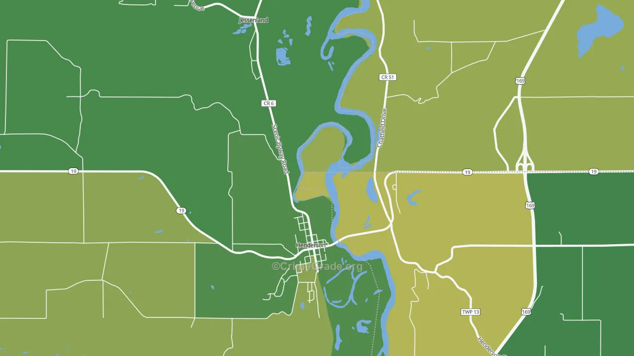 Jessenland, MN Map of Vandalism Rates