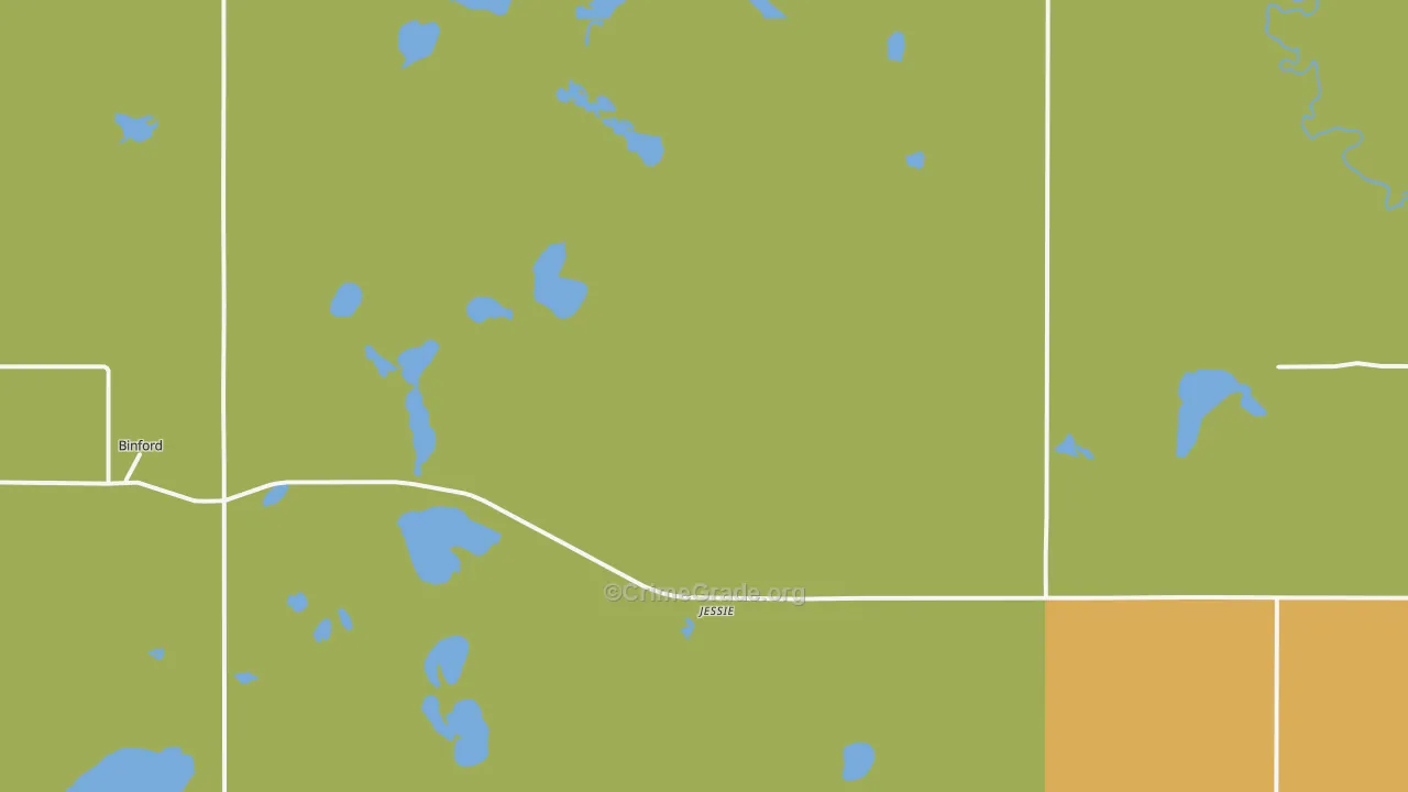 Jessie, ND Map of Vandalism Rates