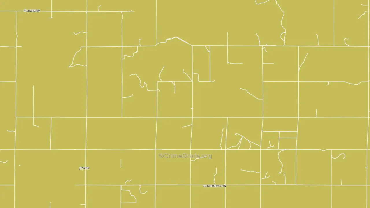 Jester, OK Map of Vandalism Rates