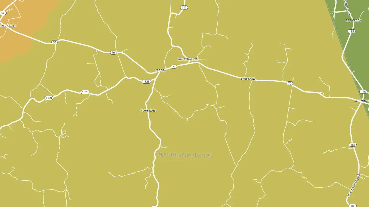 Jetson, KY Map of Vandalism Rates