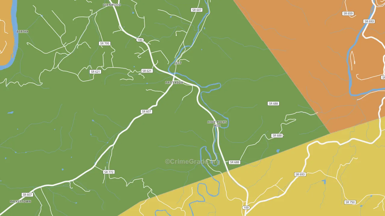 Jett, VA Map of Vandalism Rates