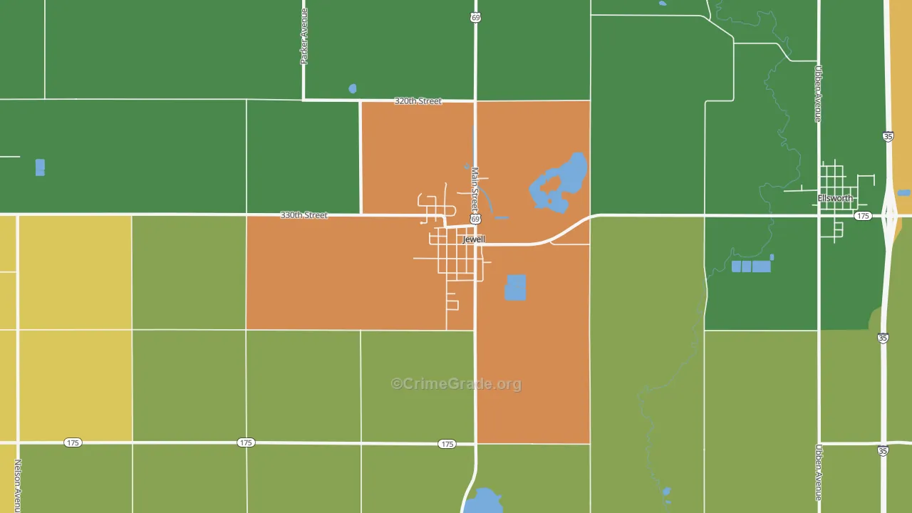 Jewell Junction, IA Map of Vandalism Rates