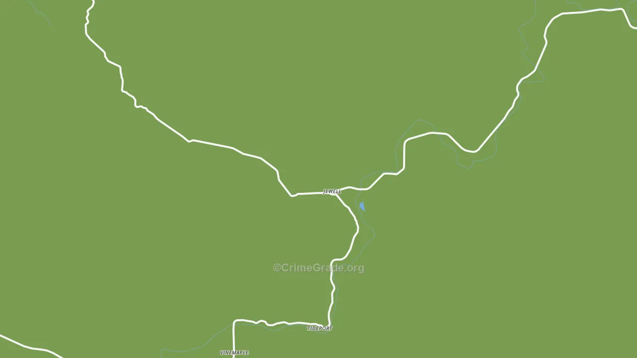 Jewell, OR Map of Vandalism Rates