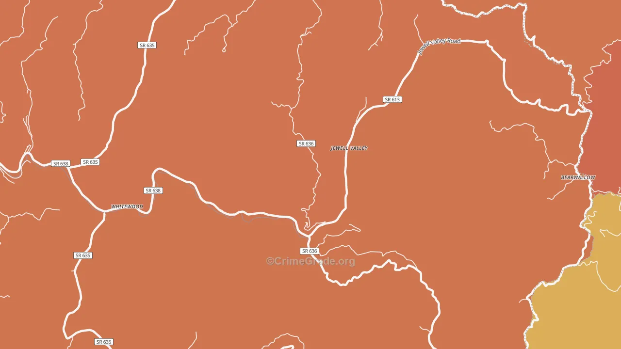 Jewell Valley, VA Map of Vandalism Rates