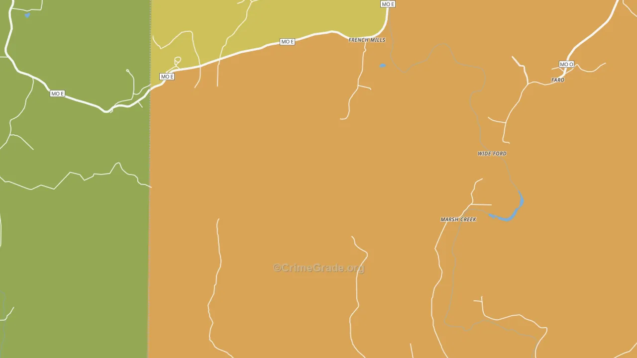 Jewett, MO Map of Vandalism Rates