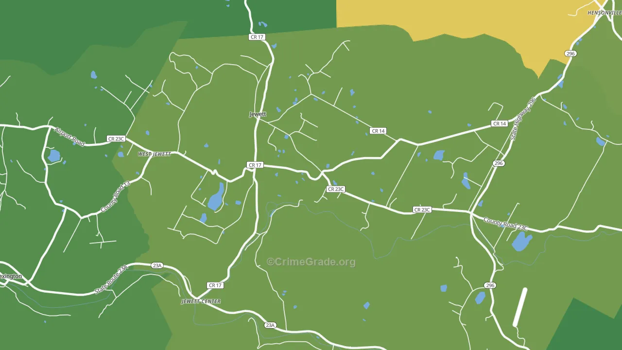Jewett, NY Map of Vandalism Rates