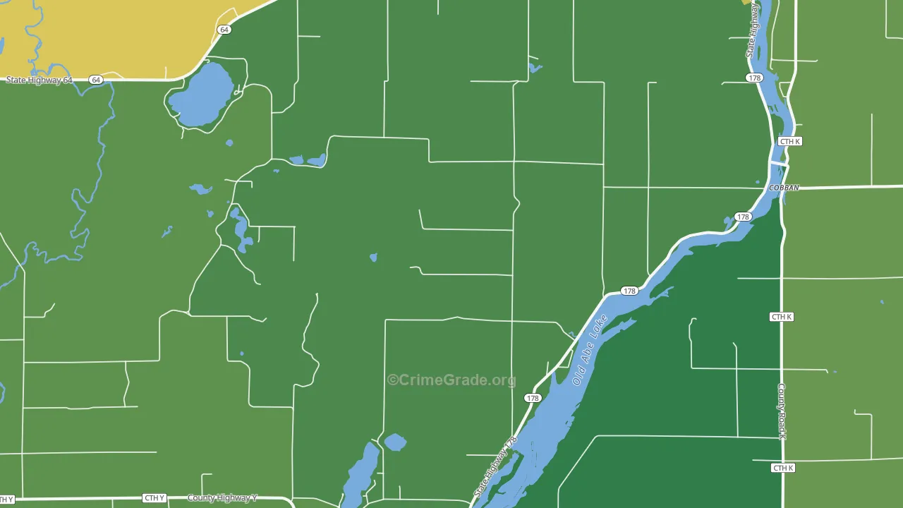 Jim Falls, WI Map of Vandalism Rates