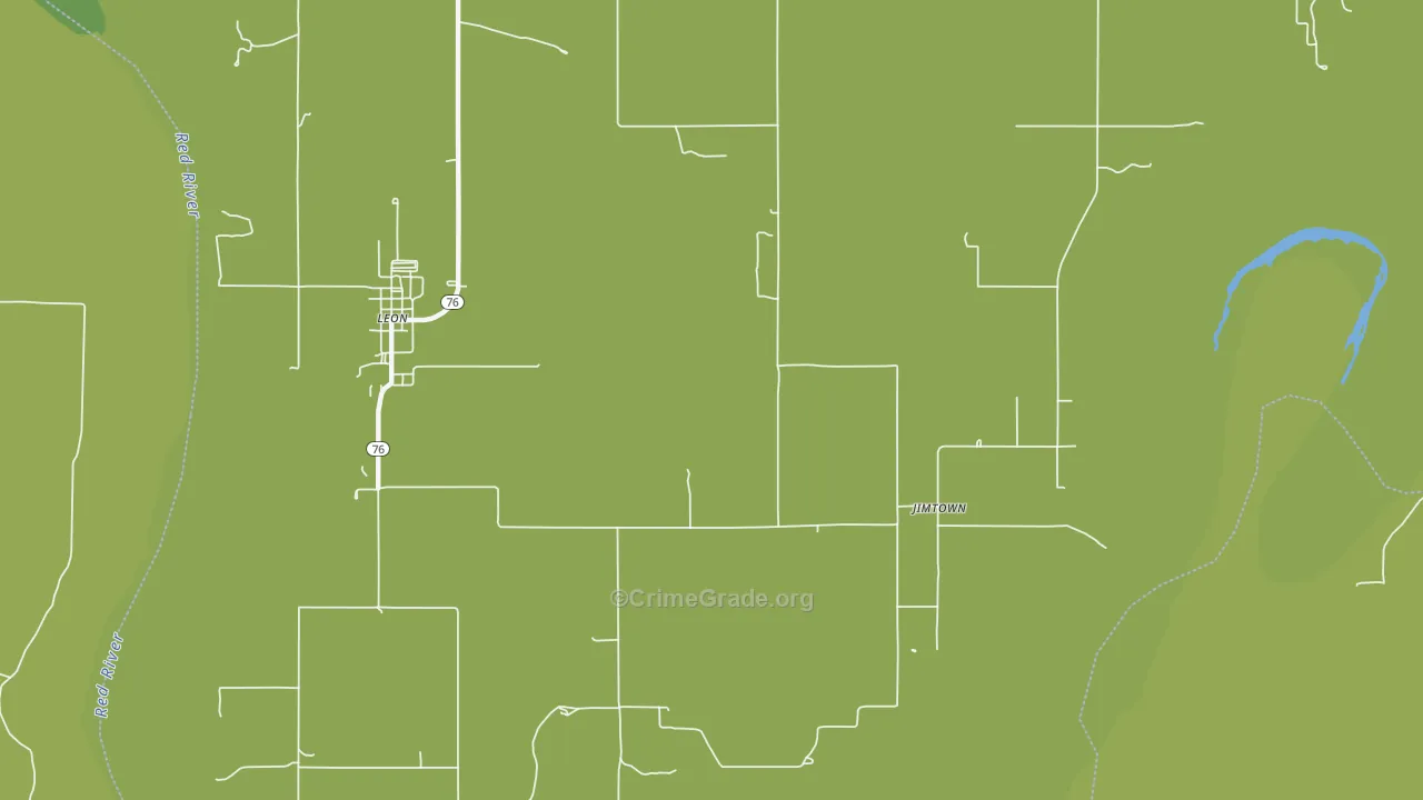 Jimtown, OK Map of Vandalism Rates