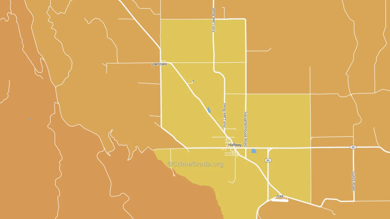 Jimtown, OR Map of Vandalism Rates