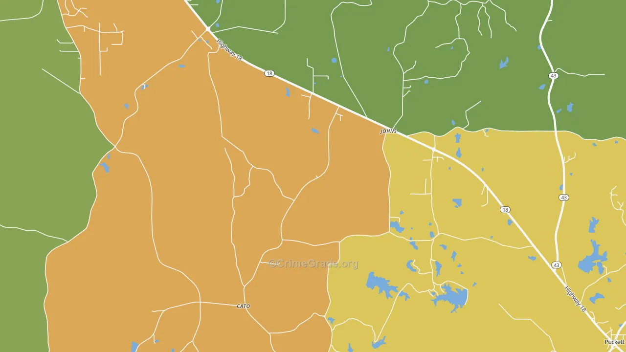Johns, MS Map of Vandalism Rates