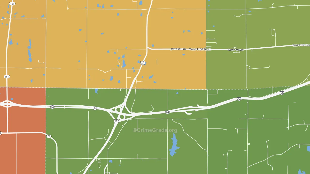 Johnsburg, IN Map of Vandalism Rates