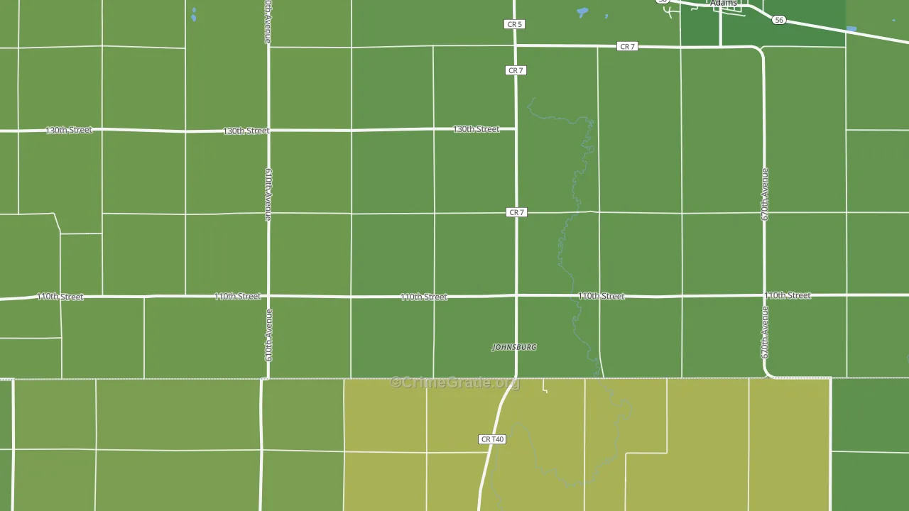 Johnsburg, MN Map of Vandalism Rates