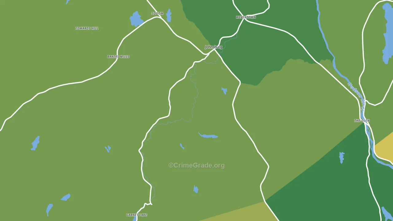 Johnsburg, NY Map of Vandalism Rates