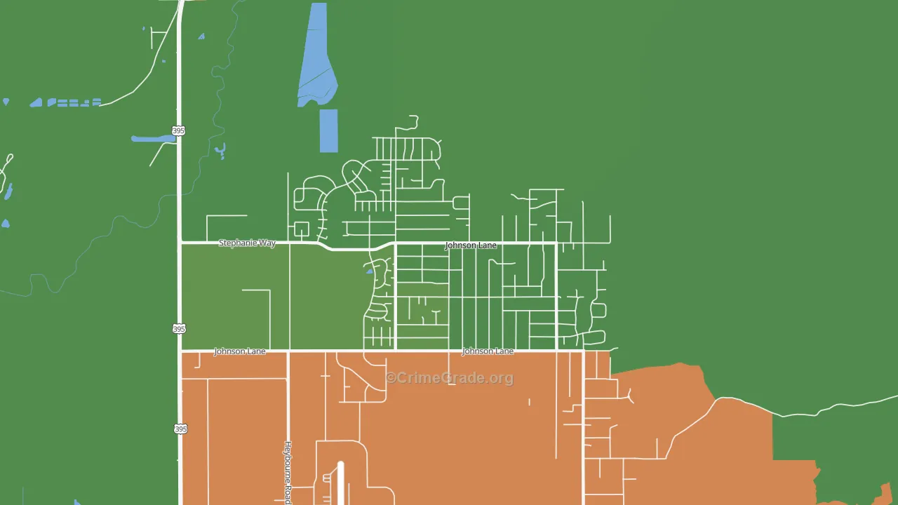 Johnson Lane, NV Map of Vandalism Rates