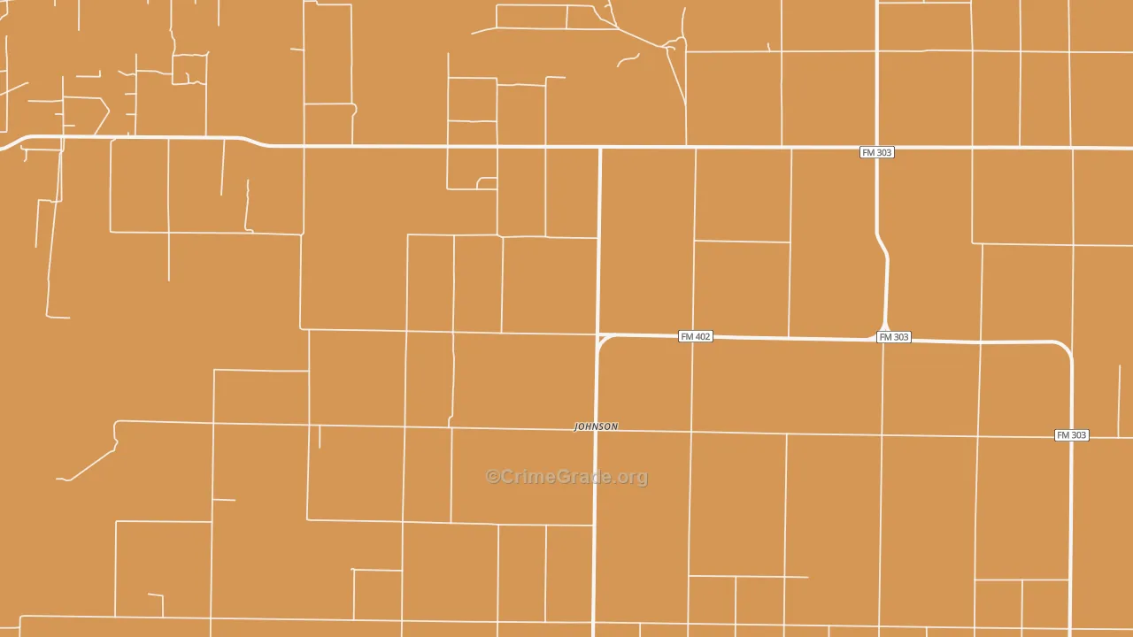 Johnson, TX Map of Vandalism Rates