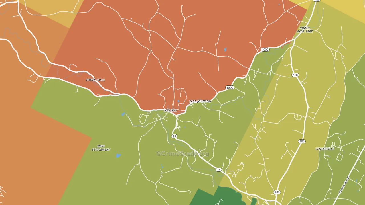 Johnson, VT Map of Vandalism Rates
