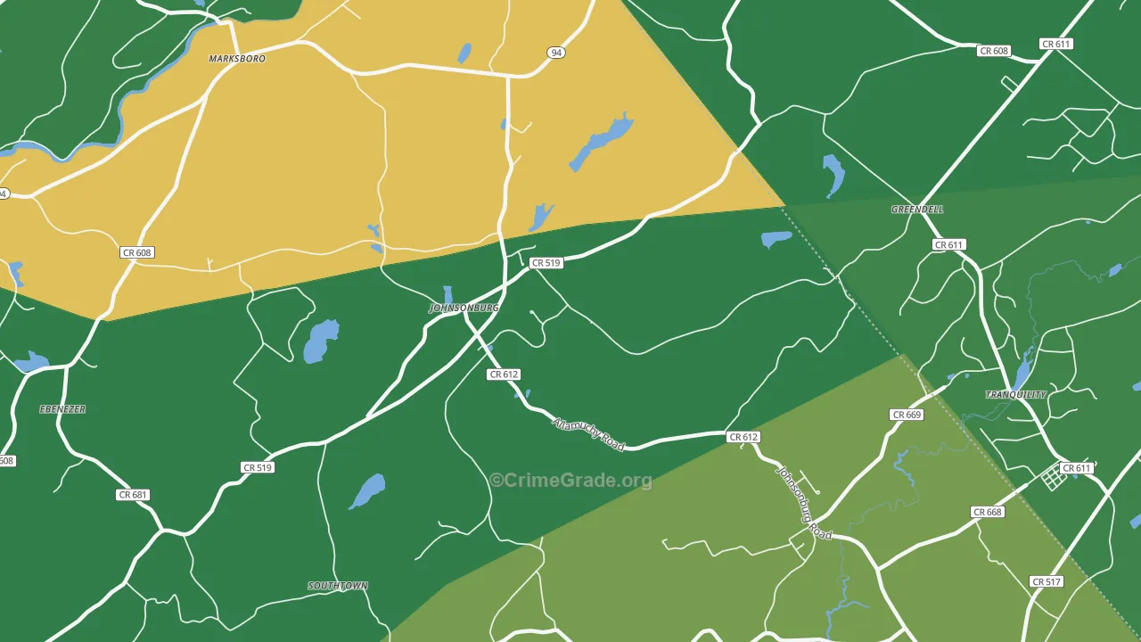 Johnsonburg, NJ Map of Vandalism Rates