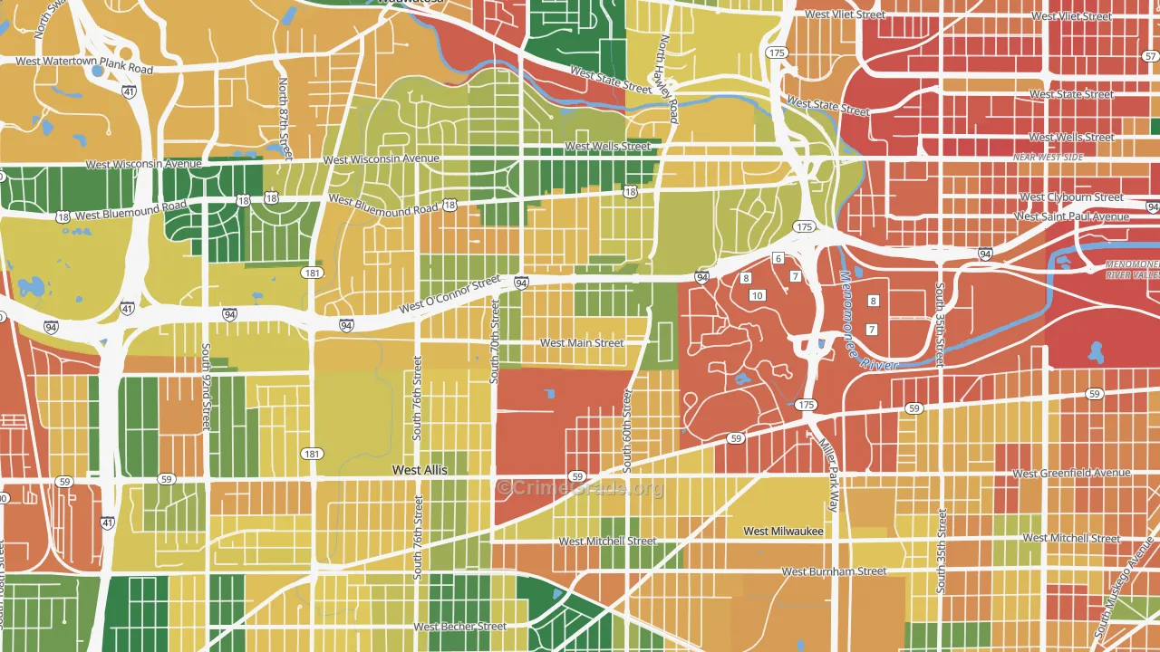 Johnson's Woods, Milwaukee, WI Map of Vandalism Rates