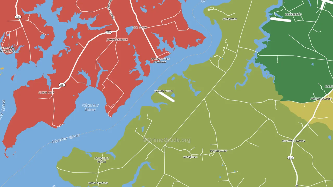 Johnsontown, MD Map of Vandalism Rates