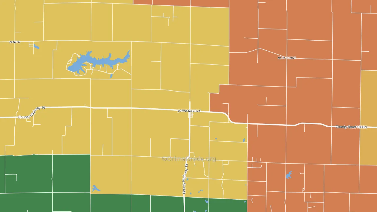 Johnsonville, IL Map of Vandalism Rates