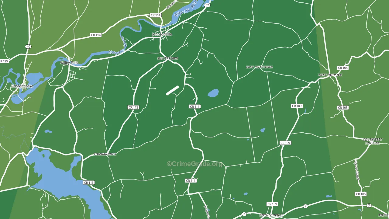 Johnsonville, NY Map of Vandalism Rates