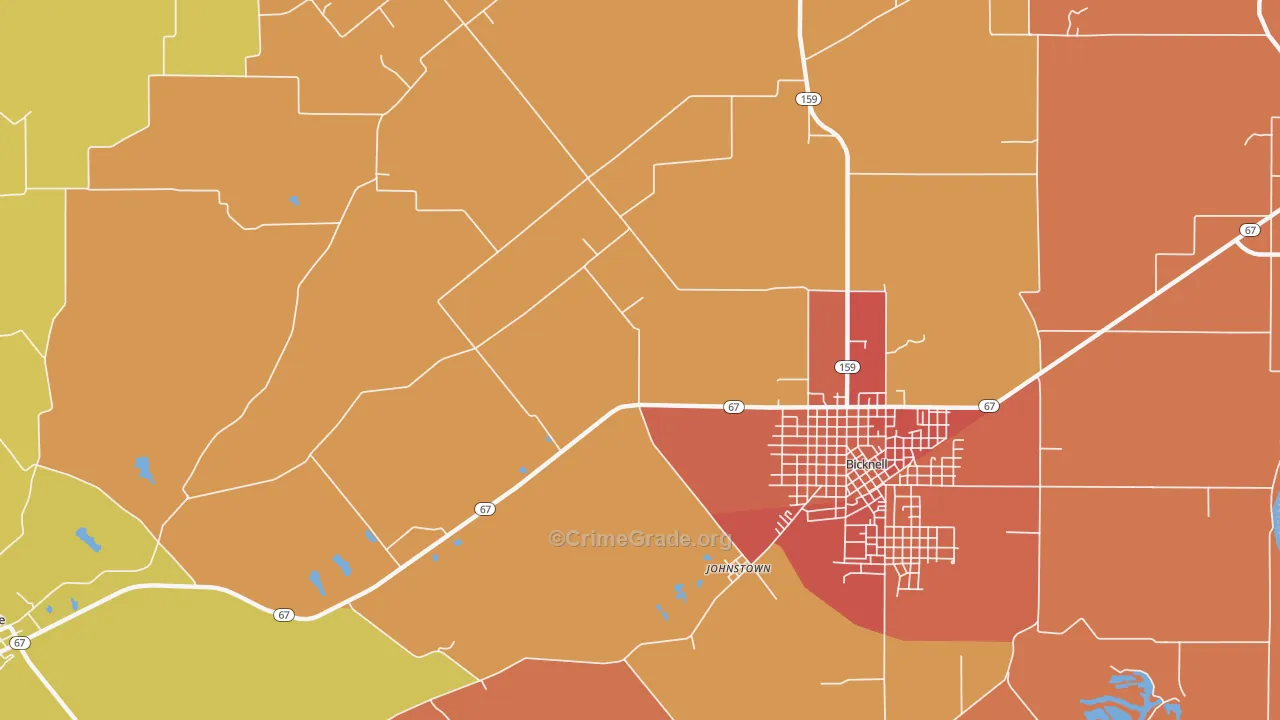 Johnstown, IN Map of Vandalism Rates
