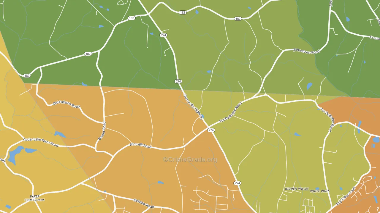Johnstown, NC Map of Vandalism Rates
