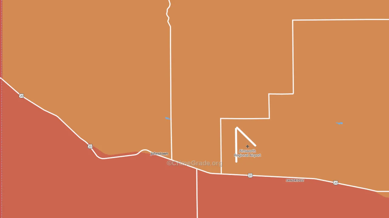 Johnstown, NE Map of Vandalism Rates