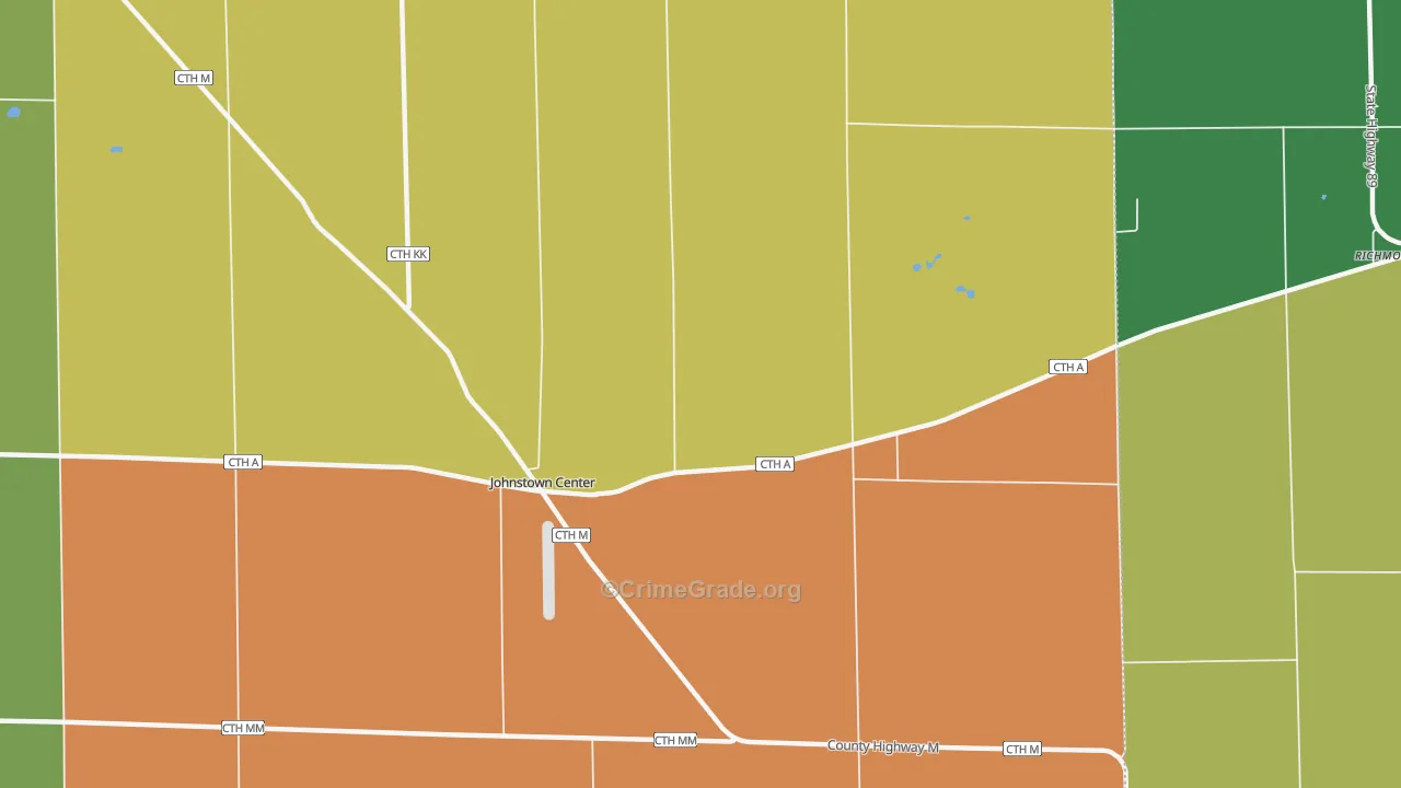 Johnstown, WI Map of Vandalism Rates