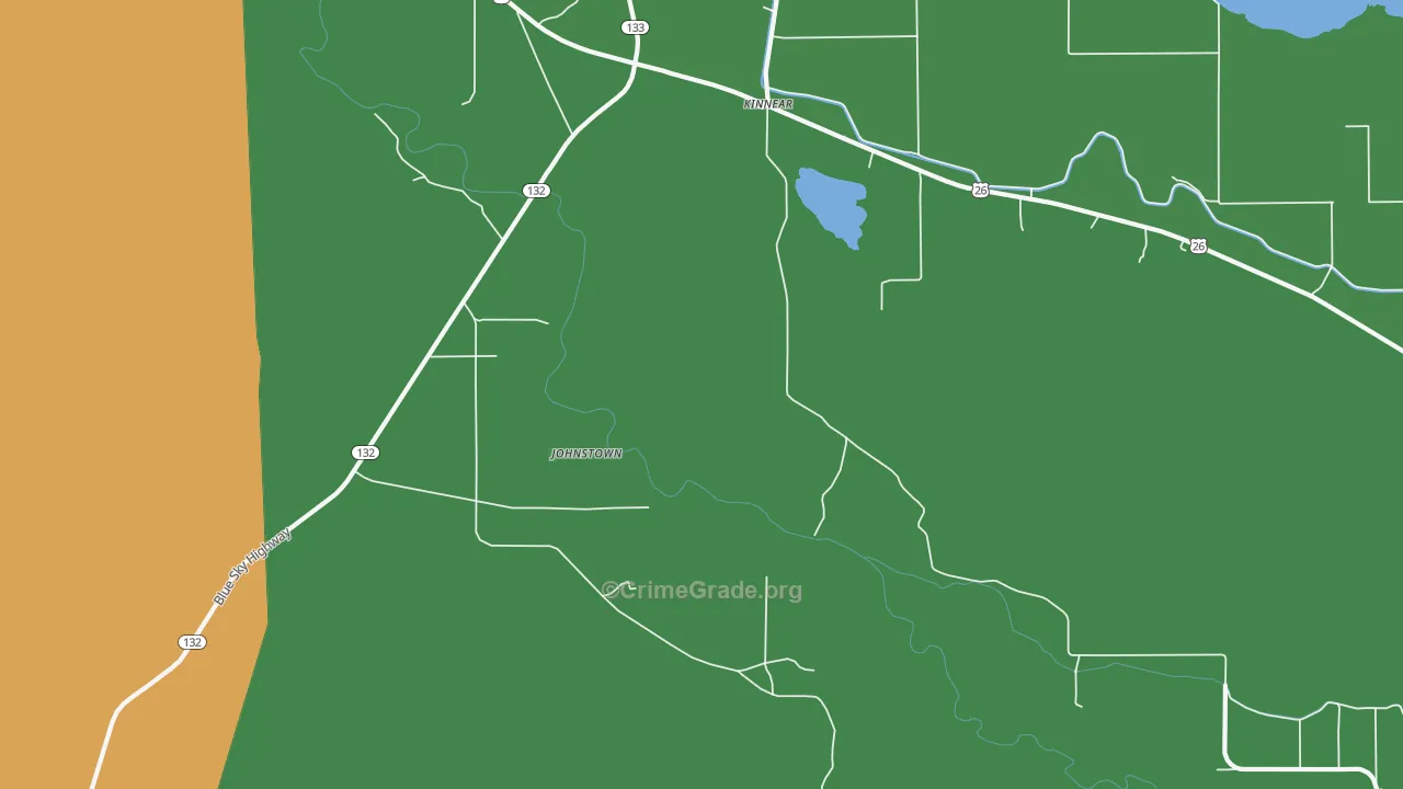 Johnstown, WY Map of Vandalism Rates