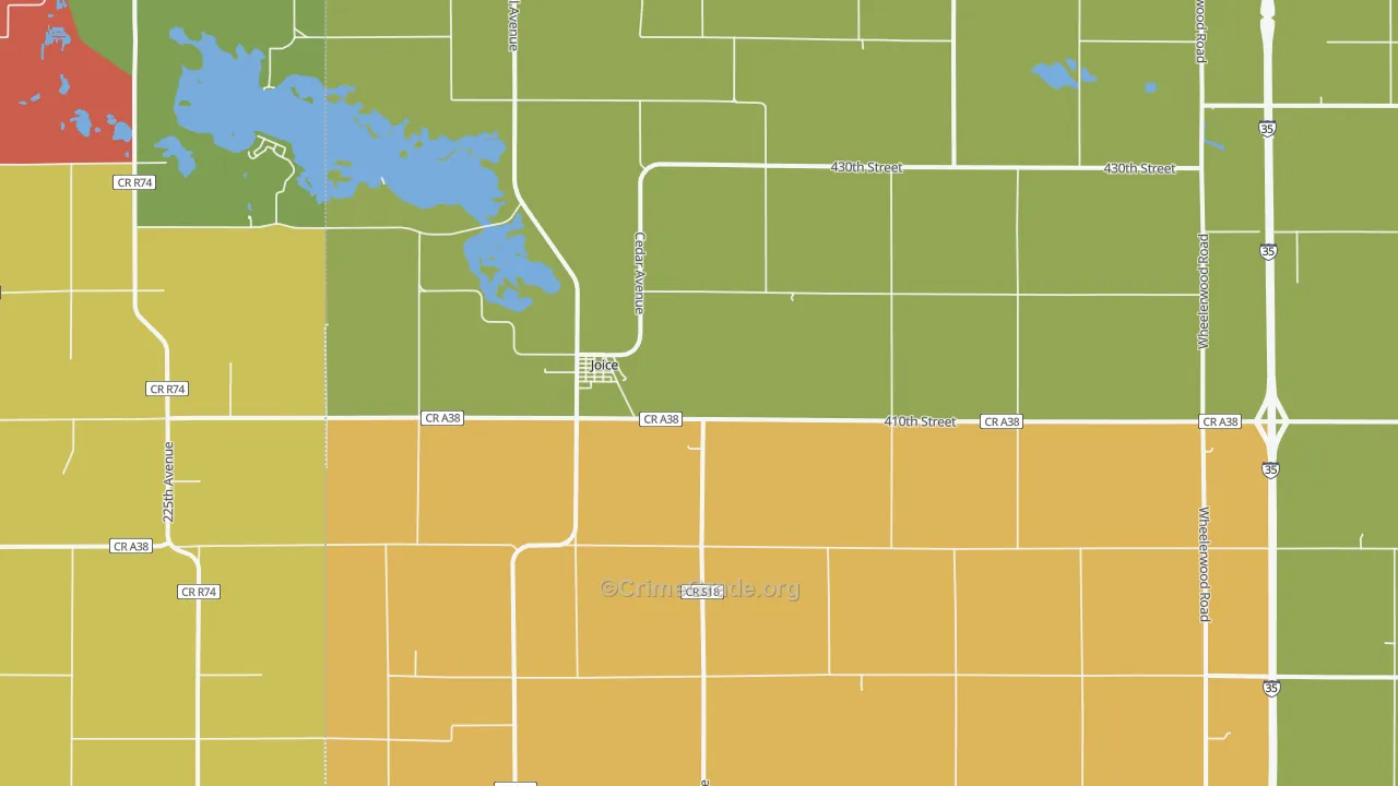 Joice, IA Map of Vandalism Rates