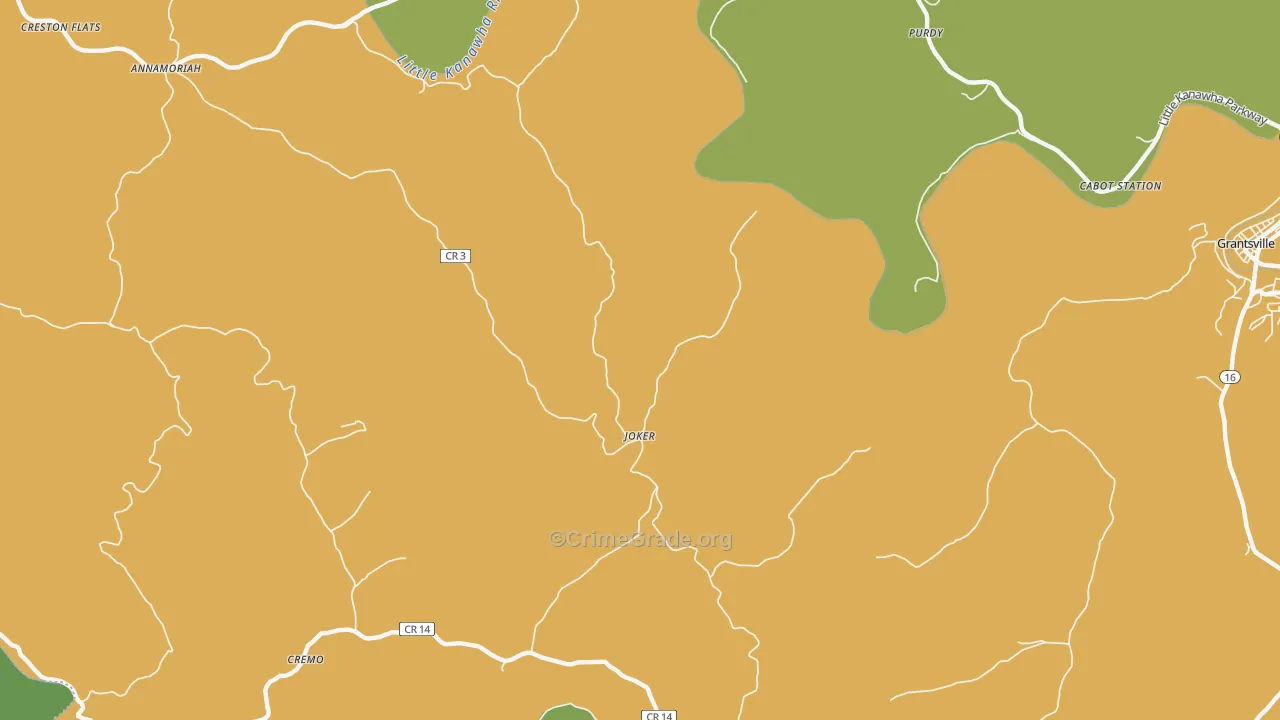 Joker, WV Map of Vandalism Rates
