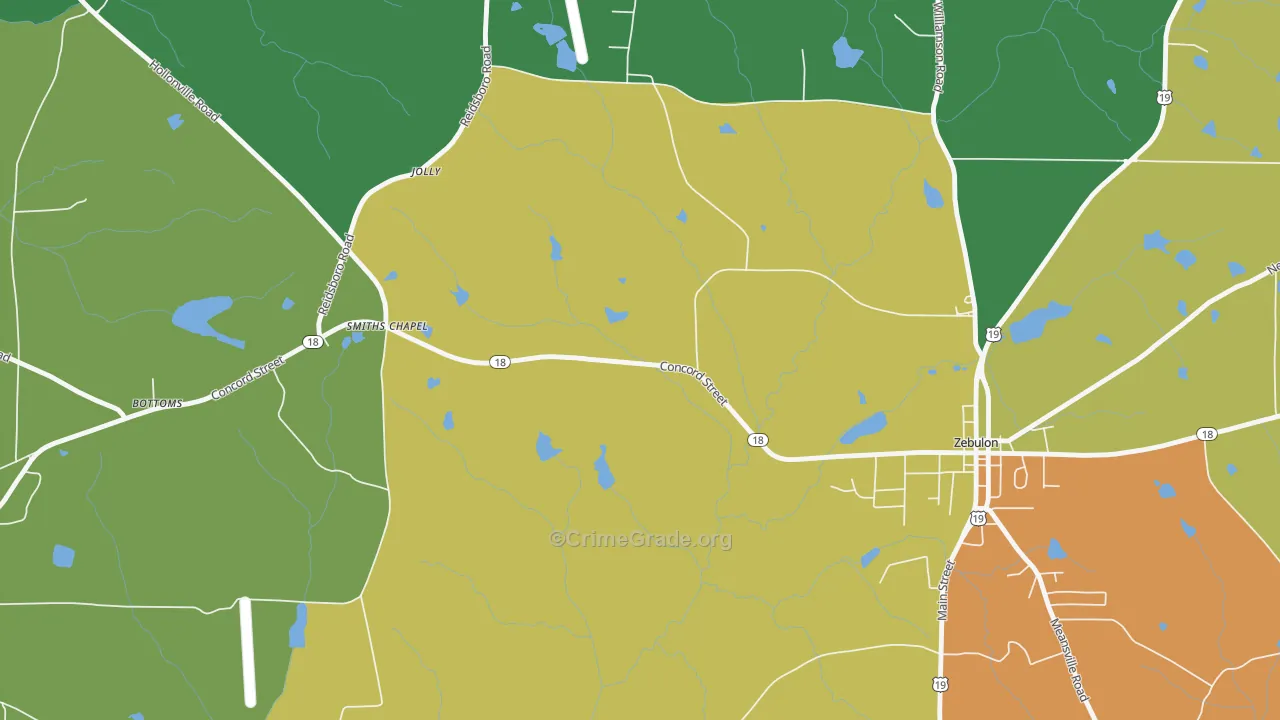 Jolly, GA Map of Vandalism Rates